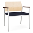 Avon Reception Oversize Chair UPH Seat HPL Back / Silver / Natural / Navy Blue