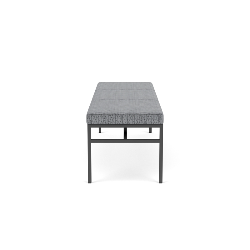 Avon Reception Waiting 3 Seat Bench 650 LB Capacity / Charcoal Steel / Gray