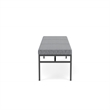 Avon Reception Waiting 3 Seat Bench 650 LB Capacity / Charcoal Steel / Gray