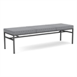 Avon Reception Waiting 3 Seat Bench 650 LB Capacity / Charcoal Steel / Gray