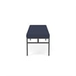 Avon Reception Waiting 3 Seat Bench 650 LB Capacity / Charcoal Steel / Blue