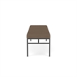 Avon Reception Waiting 3 Seat Bench 650 LB Capacity / Charcoal Steel / Brown