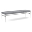 Avon Reception Waiting 3 Seat Bench 650 LB Capacity / Silver Steel / Gray