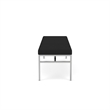 Avon Reception Waiting 3 Seat Bench 650 LB Capacity / Silver Steel / Black