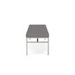 Avon Reception Waiting 3 Seat Bench 650 LB Capacity / Silver Steel / Light Gray