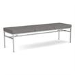 Avon Reception Waiting 3 Seat Bench 650 LB Capacity / Silver Steel / Light Gray