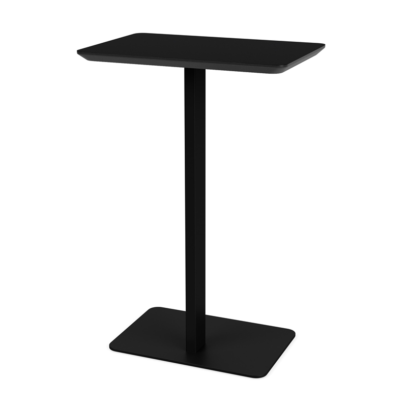 Luxe Lounge Reception Waiting Room Personal Table HPL Top / Black Steel / Black