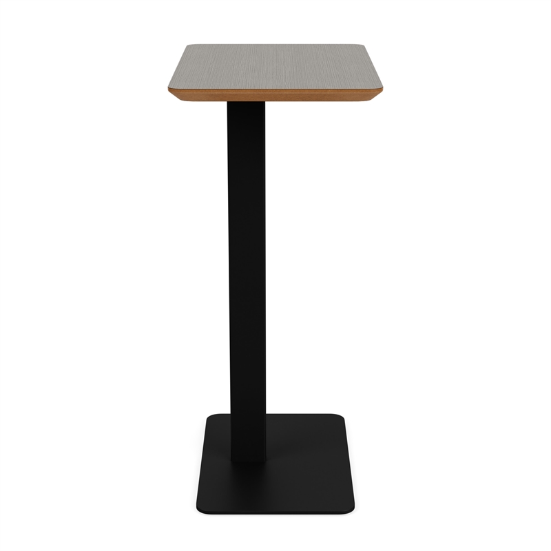 Luxe Lounge Reception Waiting Room Personal Table HPL Top / Black Steel / Gray