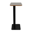 Luxe Lounge Reception Waiting Room Personal Table HPL Top / Black Steel / Gray