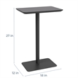 Luxe Lounge Reception Waiting Room Personal Table HPL Top / Black Steel / Gray
