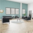 Luxe Lounge Reception Waiting Room Personal Table HPL Top / Black Steel / Gray