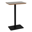 Luxe Lounge Reception Waiting Room Personal Table HPL Top / Black Steel / Gray