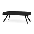 Willow Lounge Lobby Reception Waiting 2 Seat Bench / Black Steel / Black