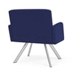 Willow Lounge Lobby Reception Waiting Bariatric Chair / Silver Steel / Blue