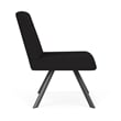 Willow Lounge Reception Waiting Armless Guest Chair / Charcoal Steel / Black