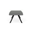 Willow Lounge Lobby Reception Waiting 2 Seat Bench / Black Steel / Light Gray