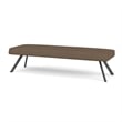 Willow Lounge Lobby Reception Waiting 3 Seat Bench / Charcoal Steel / Brown
