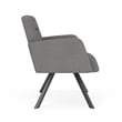 Willow Lounge Reception Waiting Bariatric Chair / Charcoal Steel / Light Gray
