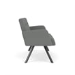 Willow Lounge Lobby Reception Waiting Loveseat / Charcoal Steel / Light Gray