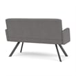 Willow Lounge Lobby Reception Waiting Loveseat / Charcoal Steel / Light Gray