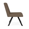 Willow Lounge Lobby Reception Waiting Armless Guest Chair / Black Steel / Brown