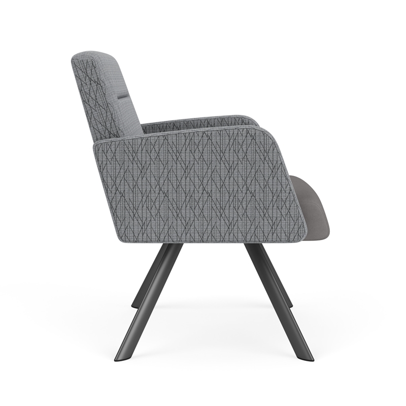 Willow Lounge Reception Waiting Bariatric Chair / Charcoal Steel / Gray / Gray