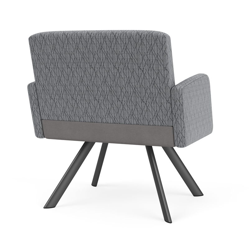 Willow Lounge Reception Waiting Bariatric Chair / Charcoal Steel / Gray / Gray