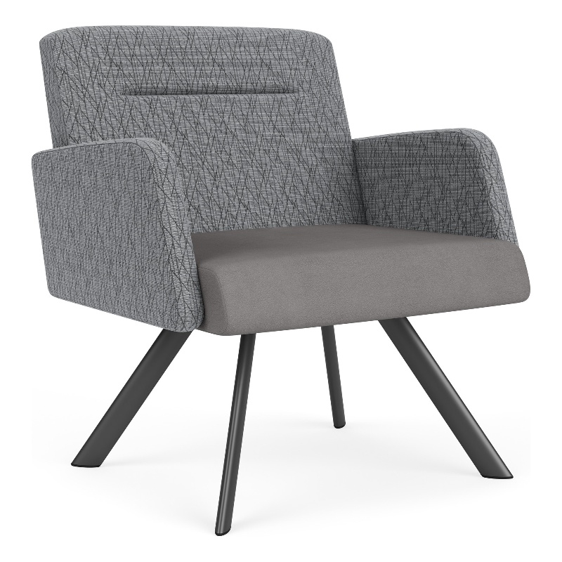 Willow Lounge Reception Waiting Bariatric Chair / Charcoal Steel / Gray / Gray