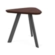 Willow Lounge Reception Waiting Room End Table HPL Top / Charcoal Steel / Walnut