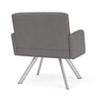 Willow Lounge Reception Waiting Bariatric Chair / Silver Steel / Light Gray