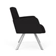 Willow Lounge Lobby Reception Waiting Bariatric Chair / Silver Steel / Black