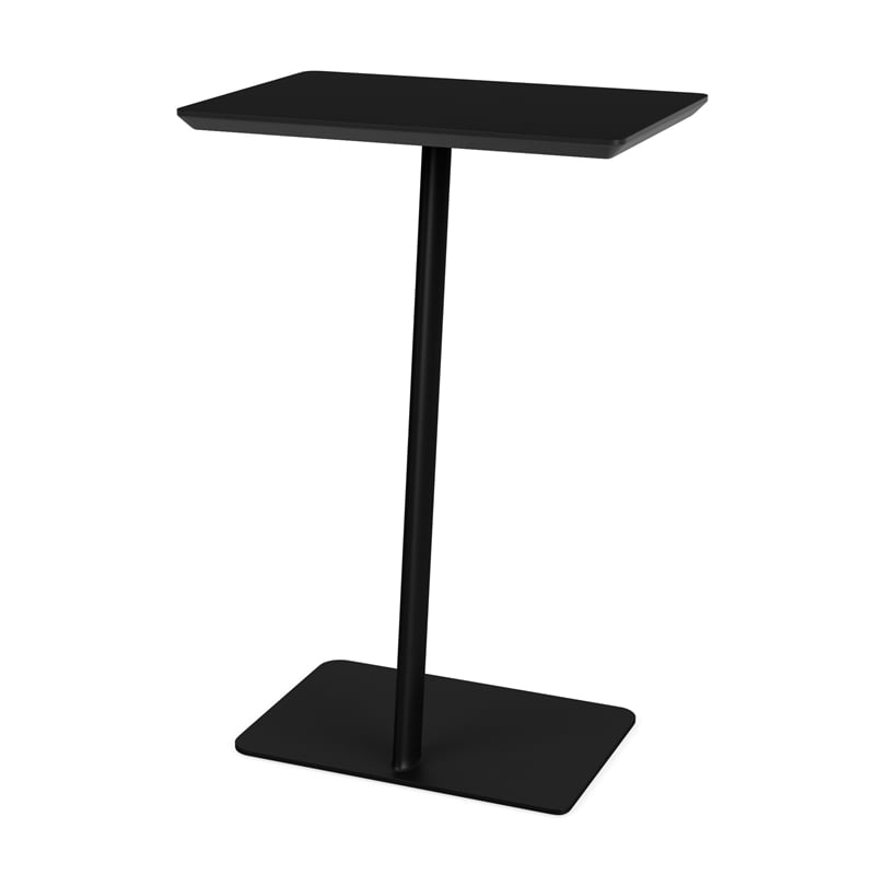 Willow Lounge Lobby Reception Waiting Personal Table / Black Steel / Black