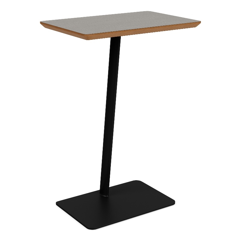 Willow Lounge Lobby Reception Waiting Personal Table / Black Steel / Gray