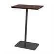 Willow Lounge Lobby Reception Waiting Personal Table / Charcoal Steel / Walnut