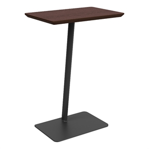 Willow Lounge Lobby Reception Waiting Personal Table / Charcoal Steel / Walnut