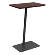 Willow Lounge Lobby Reception Waiting Personal Table / Charcoal Steel / Walnut