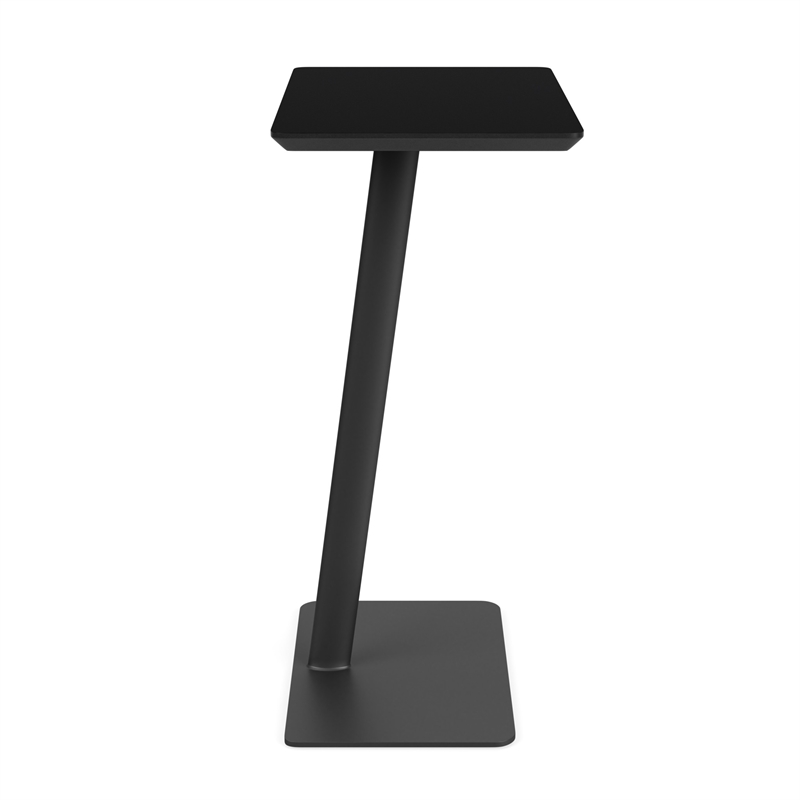 Willow Lounge Lobby Reception Waiting Personal Table / Charcoal Steel / Black