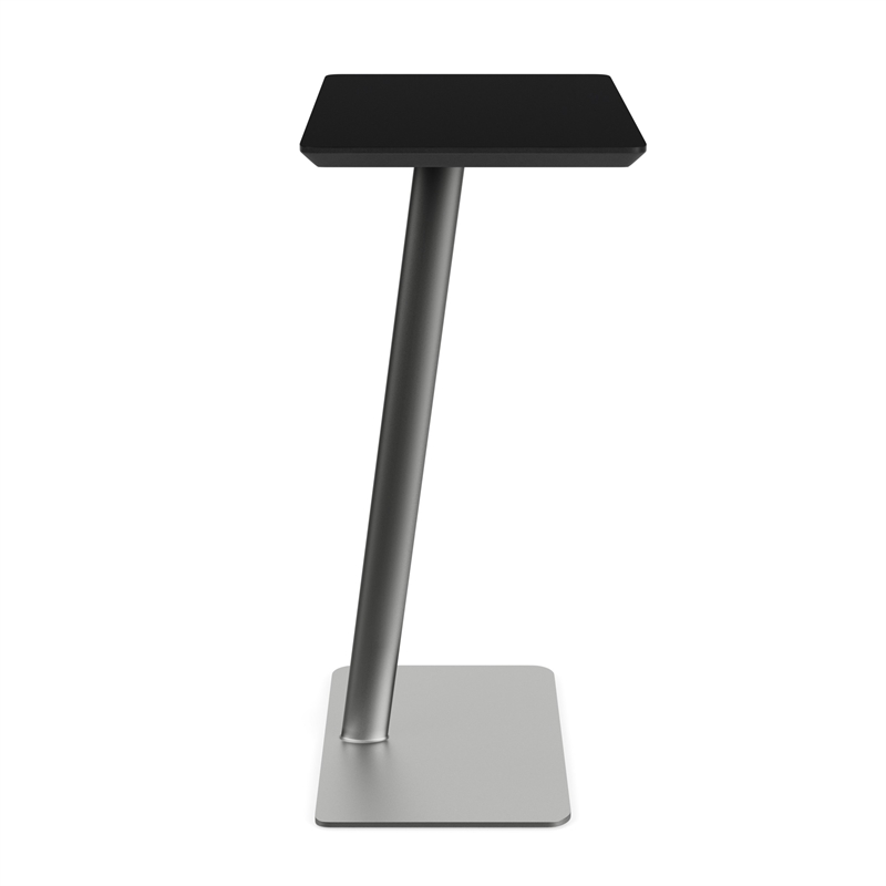 Willow Lounge Lobby Reception Waiting Personal Table / Silver Steel / Black
