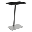 Willow Lounge Lobby Reception Waiting Personal Table / Silver Steel / Black