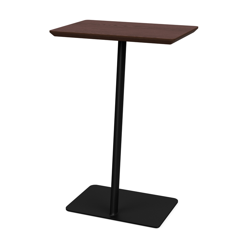 Willow Lounge Lobby Reception Waiting Personal Table / Black Steel / Walnut