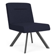 Willow Lounge Reception Armless Swivel Guest Chair / Charcoal Steel / Navy Blue