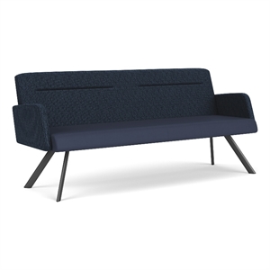 Willow Lounge Lobby Reception Waiting Sofa / Charcoal Steel / Blue / Dark Blue