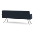 Willow Lounge Lobby Reception Waiting Room Healthcare Sofa / Silver Steel / Blue