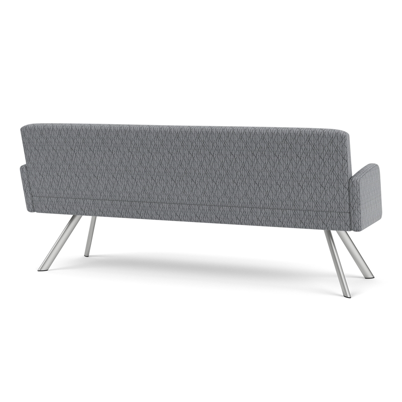 Willow Lounge Lobby Reception Waiting Room Healthcare Sofa / Silver Steel / Gray