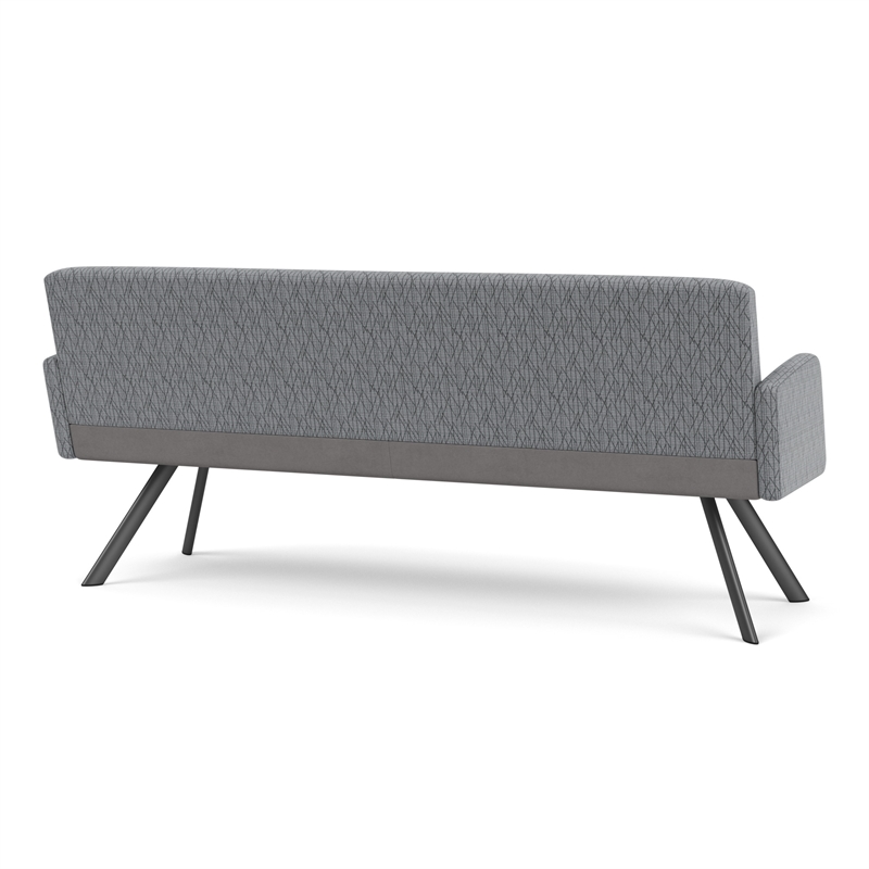Willow Lounge Lobby Reception Waiting Sofa / Charcoal Steel / Gray / Gray