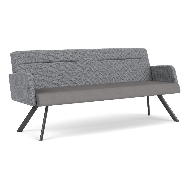 Willow Lounge Lobby Reception Waiting Sofa / Charcoal Steel / Gray / Gray