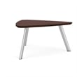 Willow Lounge Reception Conversational Table HPL Top / Silver Steel / Walnut