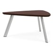 Willow Lounge Reception Conversational Table HPL Top / Silver Steel / Walnut