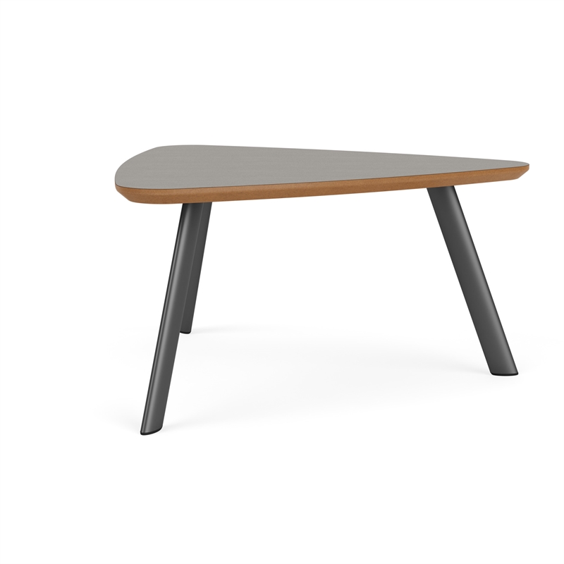Willow Lounge Reception Conversational Table HPL Top / Charcoal Steel / Gray