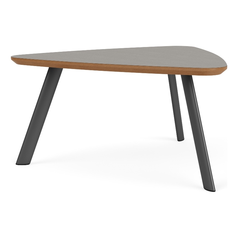 Willow Lounge Reception Conversational Table HPL Top / Charcoal Steel / Gray